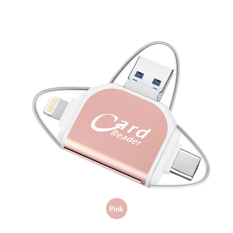 Multi-port 4 in 1 universal SD TF card reader
