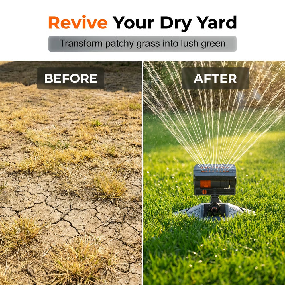 💦 Adjustable Oscillating Sprinkler Wide Coverage