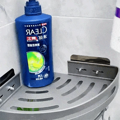 No-Drill Bathroom Corner Shelf