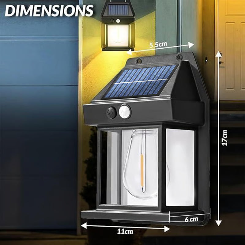 🔥☀️ Solar Wall Lights - Vintage Edison Style with Smart Motion Sensor! ☀️