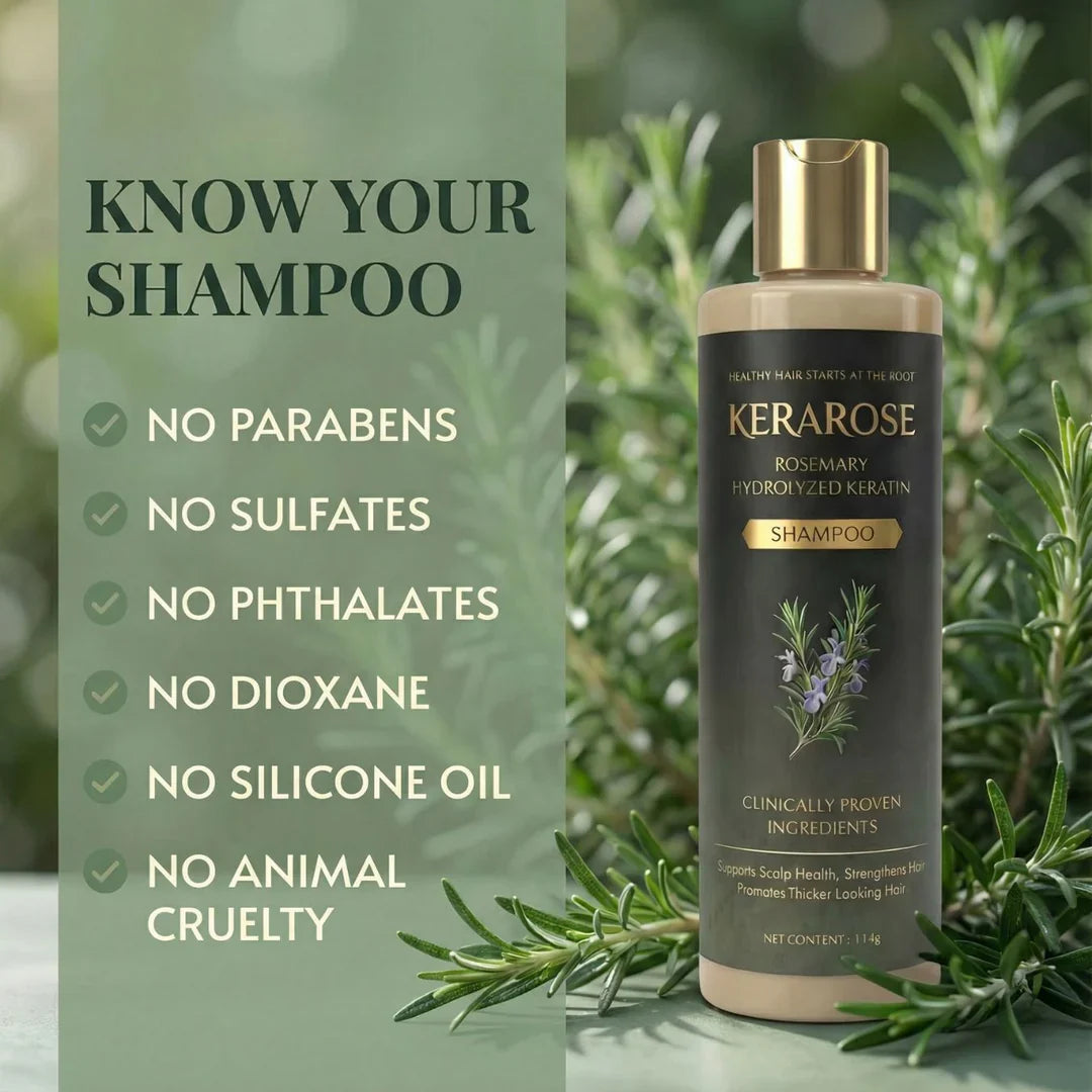 Kerarose Rosemary Shampoo For Hair Growth (Buy 1 Get 1 Free 🔥🔥)