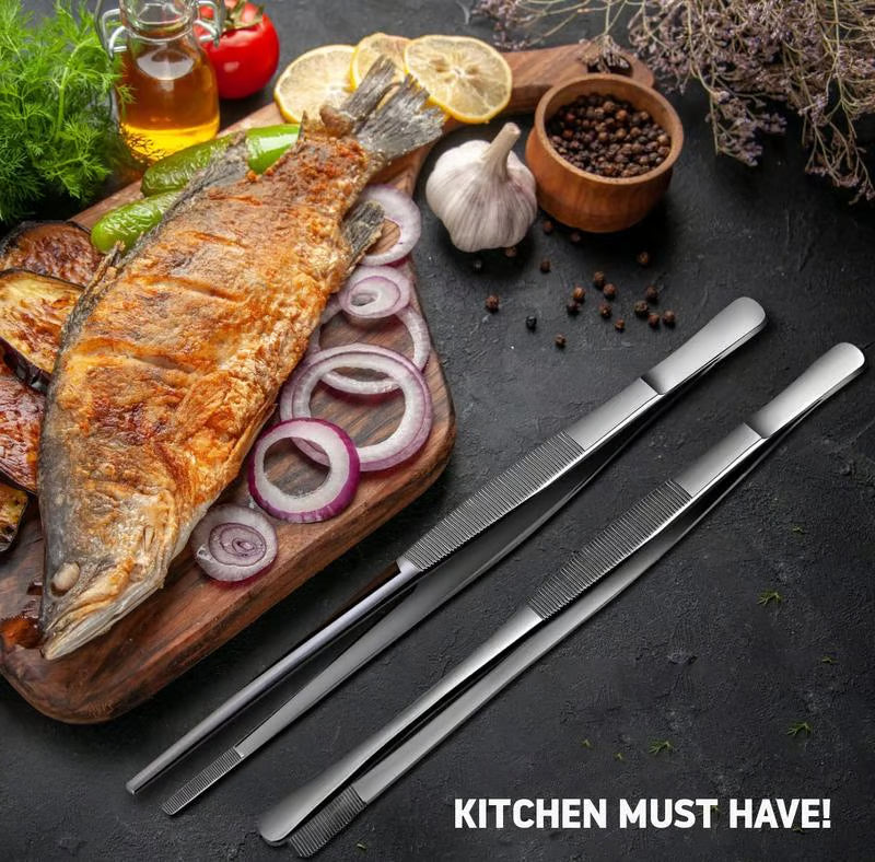 Non-Slip Kitchen Tweezers - 2 PCS