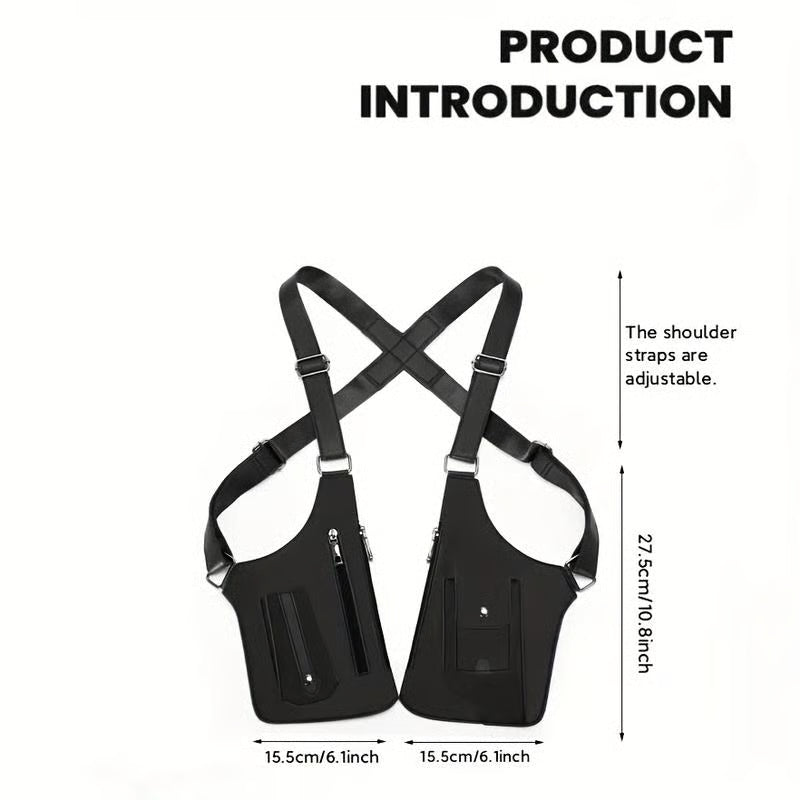PU Leather Adjustable Underarm Shoulder Bag for Men & Women