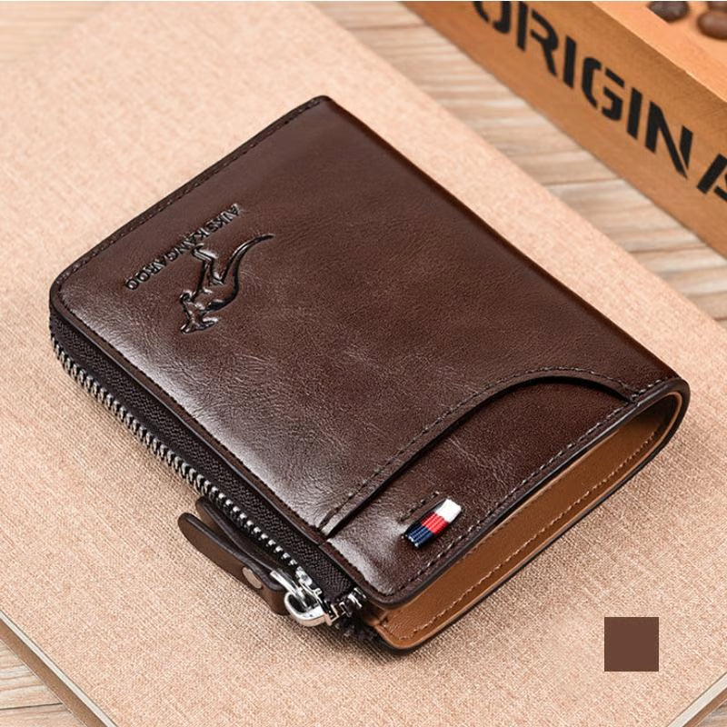 Men Wallet Zipper Purse (RFID PROTECTED)
