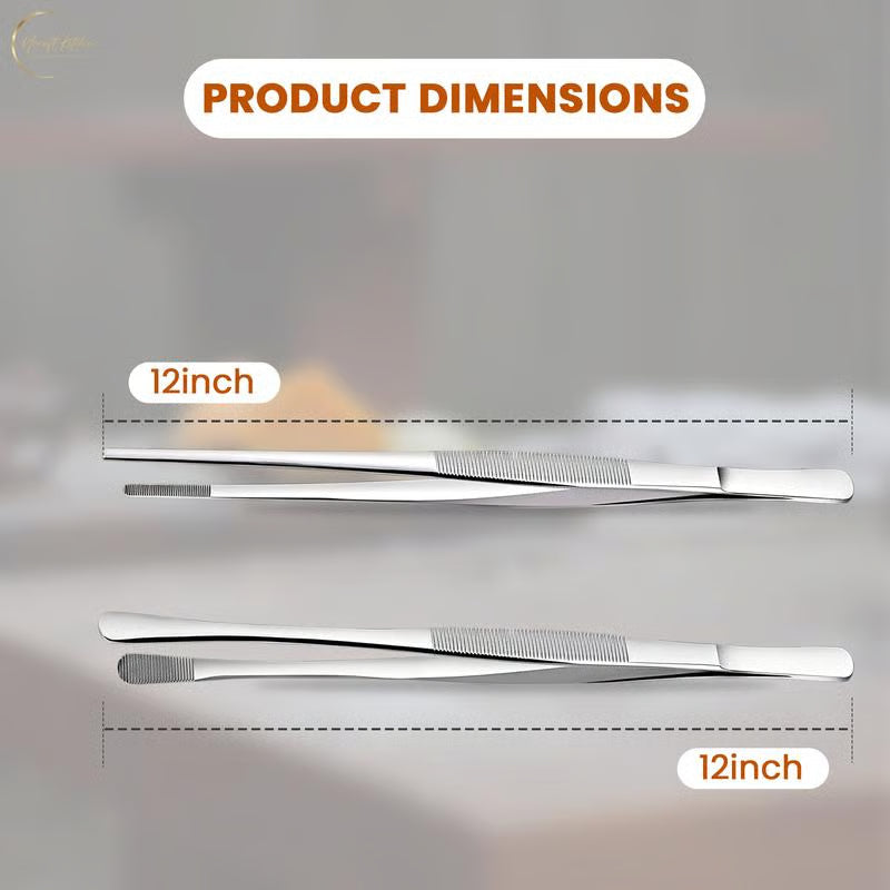 Non-Slip Kitchen Tweezers - 2 PCS