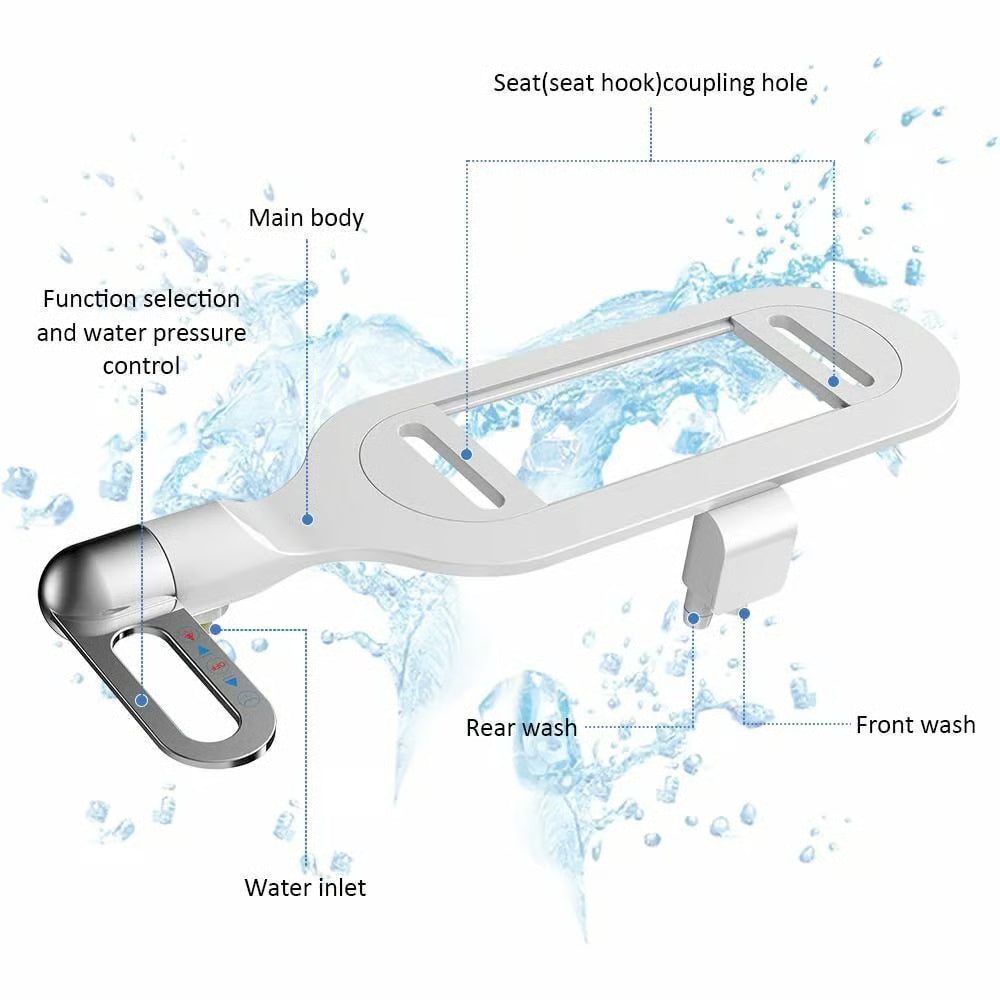 🚿 Non-Electric Dual Nozzle Bidet Toilet Washer – Hygienic Self-Cleaning, Easy Installation & Water Pressure Control ✨