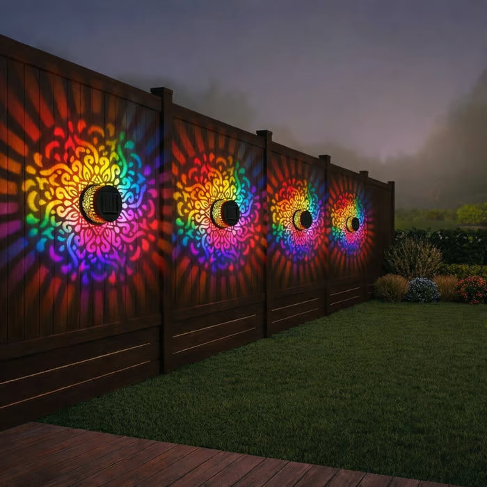 Seven-Color Changing Solar Mandala Projection Wall Light
