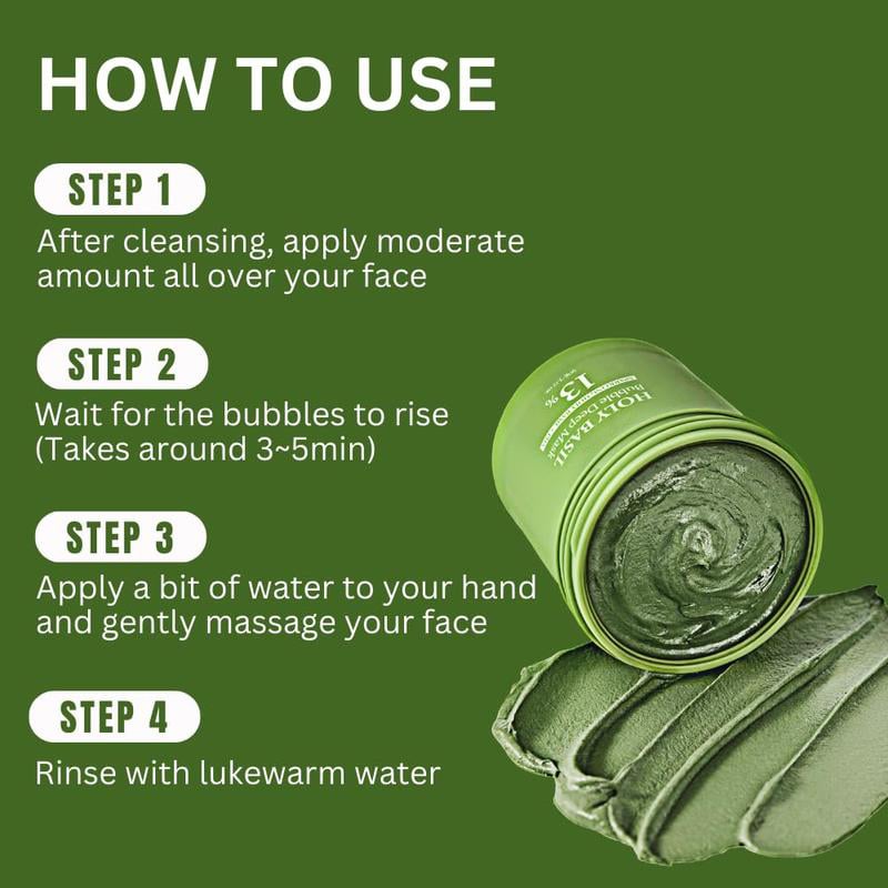 🔥BUY 2 GET 1 FREE💥Holy Basil Bubble Deep Cleansing Mask