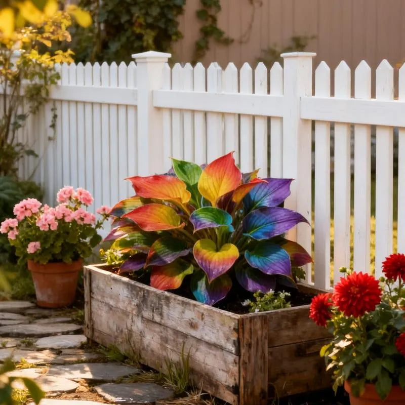 💫2026 Trending Now 🍃 Color Symphony Hostas – Rare Multicolor Perennial for Shaded Gardens & Yards (Non-GMO, Zones 2-11 Grown)