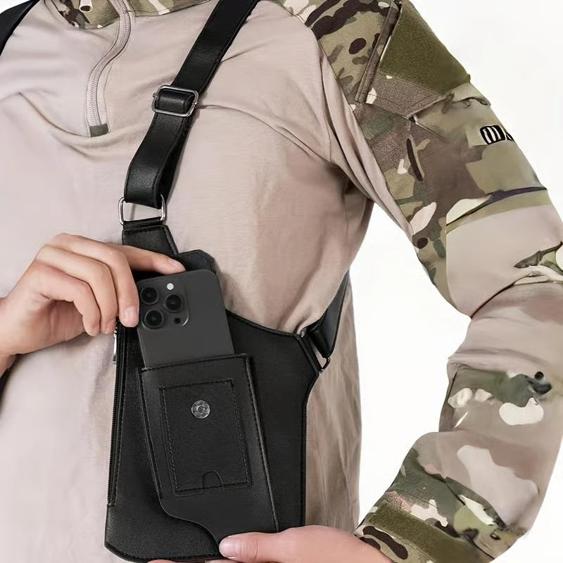 PU Leather Adjustable Underarm Shoulder Bag for Men & Women