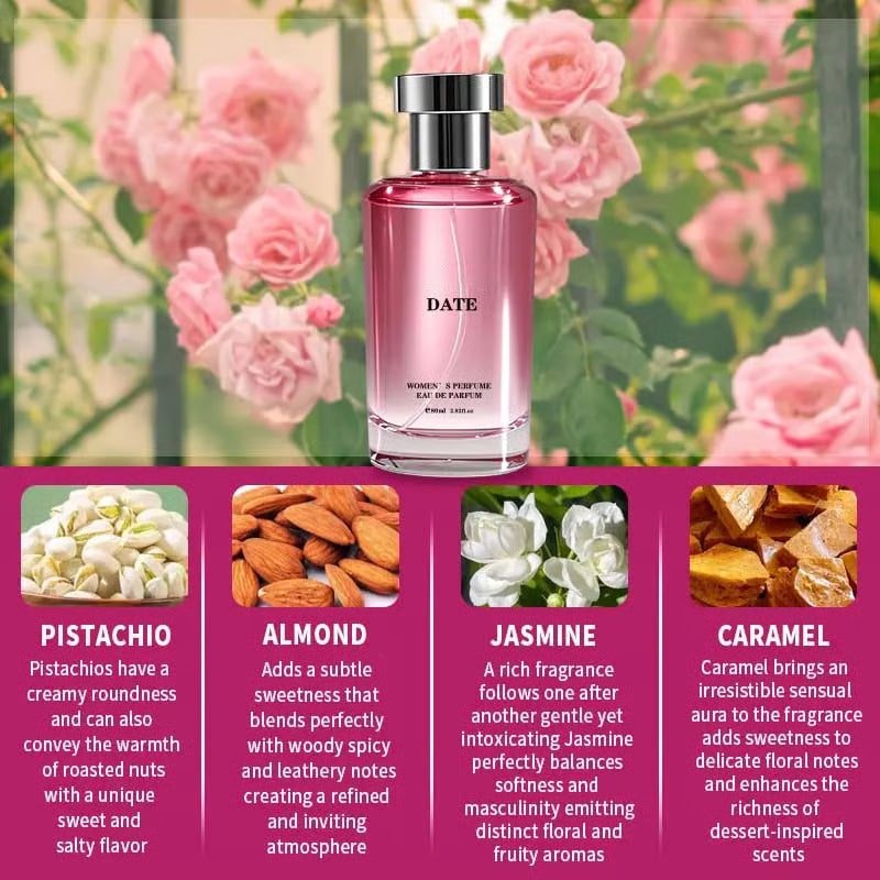Women's Perfume, Long Lasting Floral Fruity Fragrance with Pistachio, Jasmine Absolute & Caramel🌸