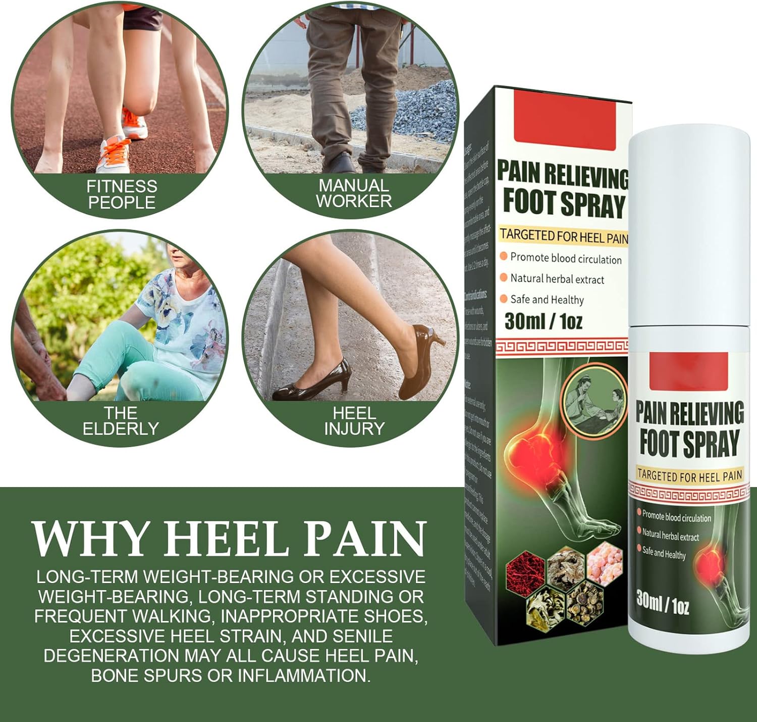 HOT PRODUCT | LOW STOCK  ReliefSpray™ Foot & Joint Pain Relieving Spray - (Buy 1 Get 1 Free🔥🔥)