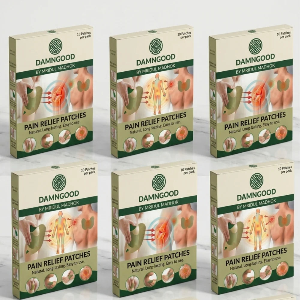 Herbal   Pain   Relief   Patch-   Pack   of   10   -   Fast   relief   ayurvedic   formula   for   swelling,   Inflammation,   stiffness   relief