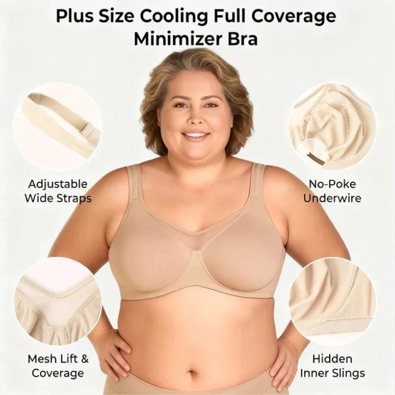 ⏳Last Day Special Price 💐Women's Elegant Sheer Full Coverage Plus Size Bra